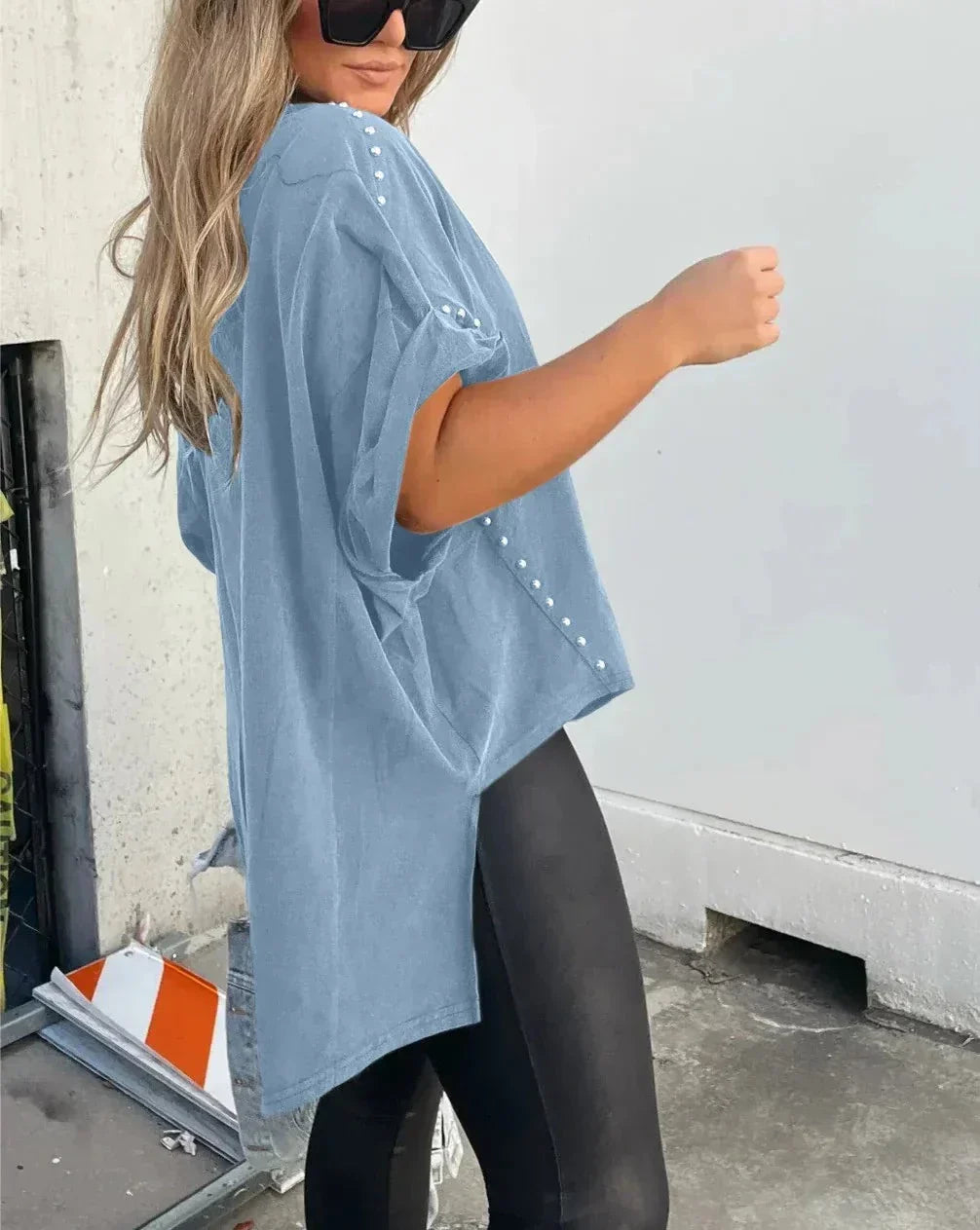 Bella - OVERSIZED T-SHIRT MED NITAR - Zorandi