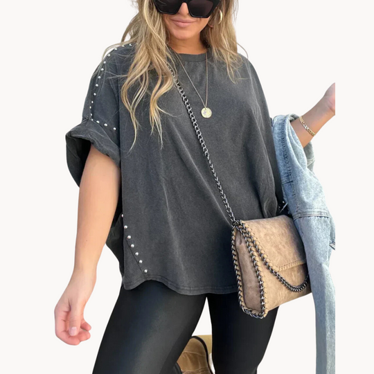 BELLA - OVERSIZED T-SHIRT MED NITAR