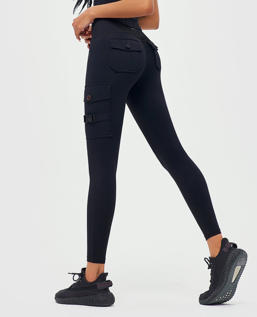 Cargo Fitness Leggings - Black