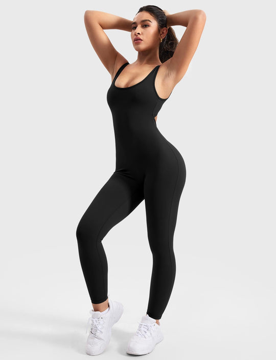 Jumpsuit med V-rygg