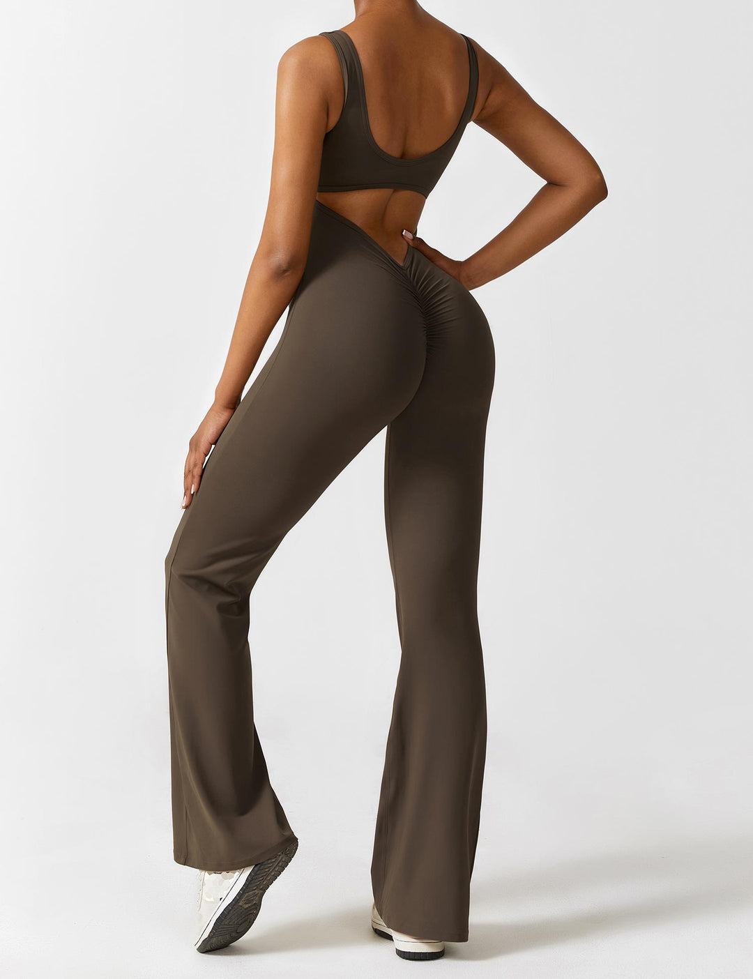 Jumpsuit V-rygg Flare Leg