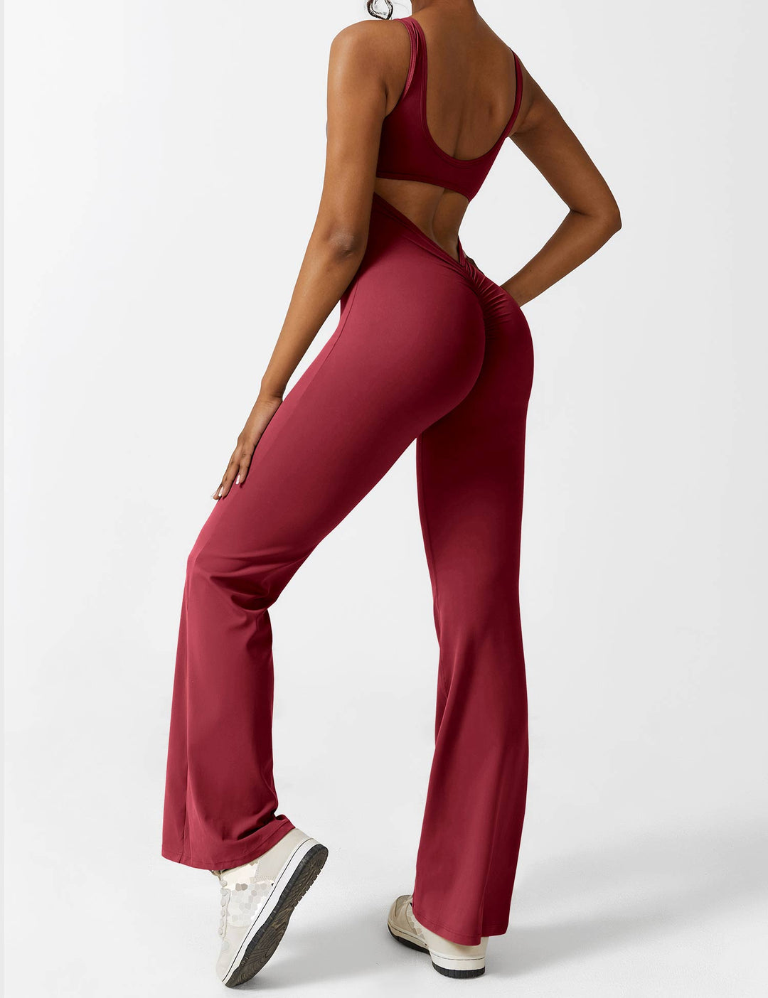 Jumpsuit V-rygg Flare Leg