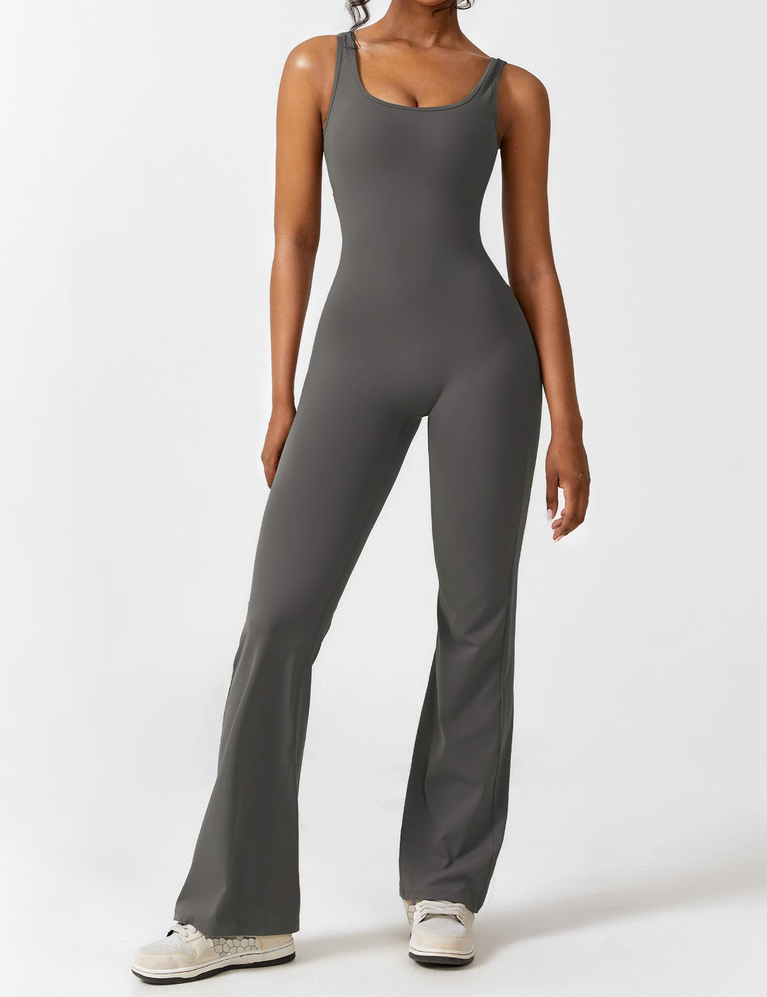 Jumpsuit V-rygg Flare Leg