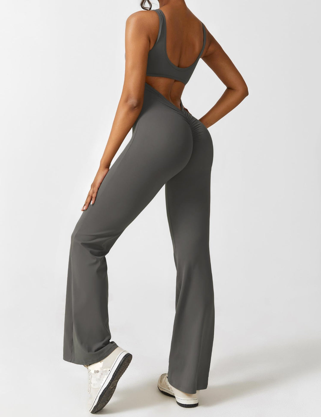 Jumpsuit V-rygg Flare Leg