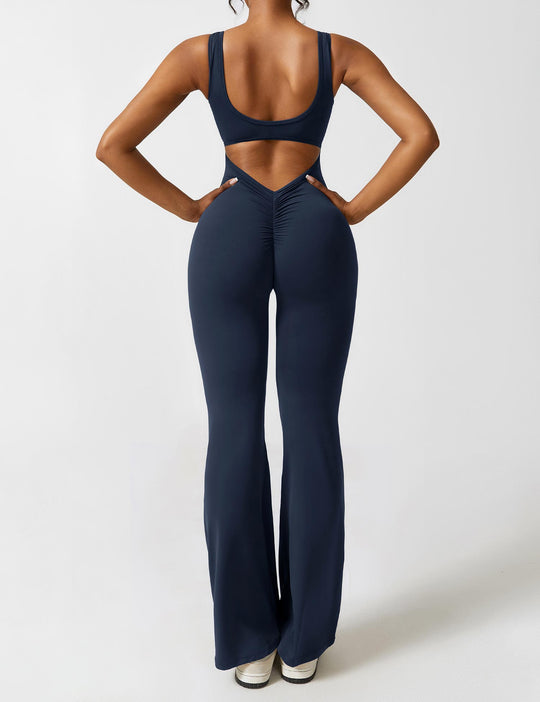 Jumpsuit V-rygg Flare Leg