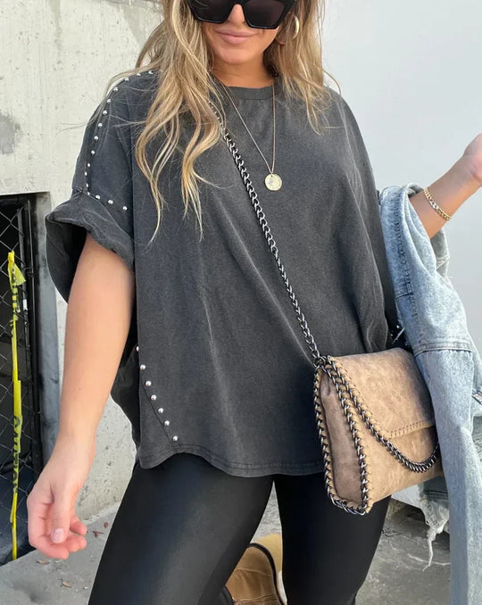 Bella - OVERSIZED T-SHIRT MED NITAR - Zorandi