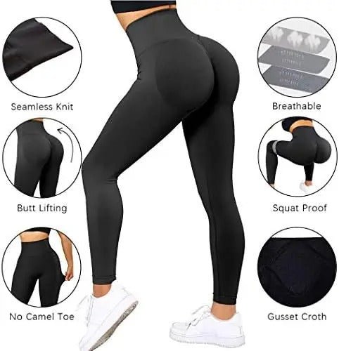 Seamless leggings – hög midja och lyftande design