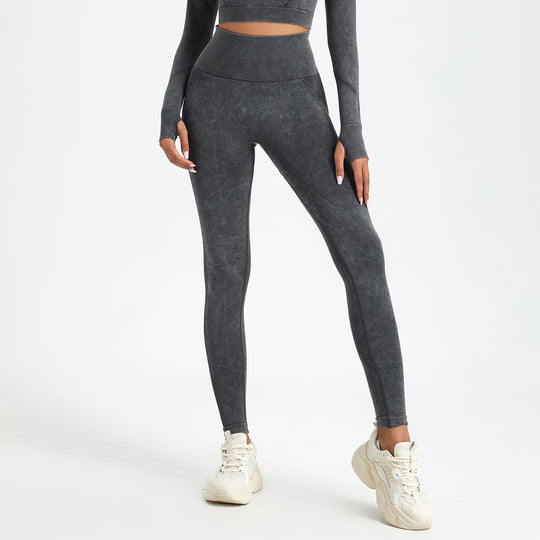 Washed seamless push-up leggings