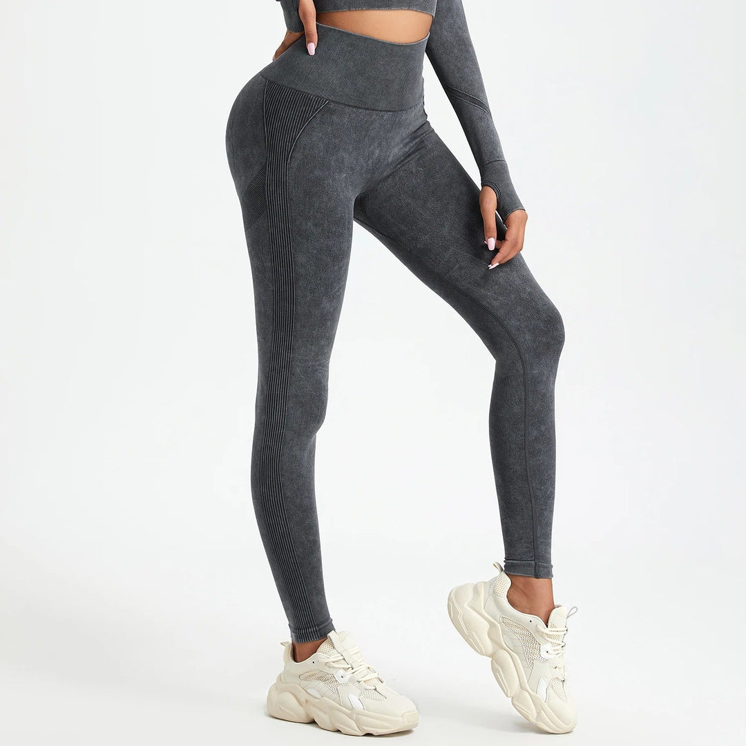 Washed seamless push-up leggings