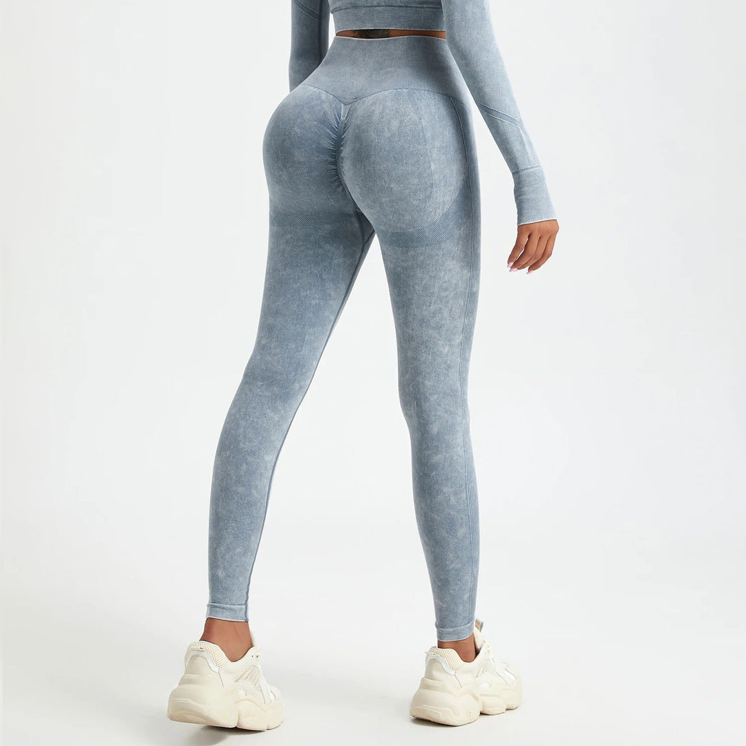 Washed seamless push-up leggings