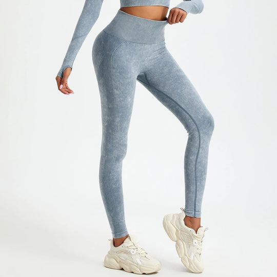 Washed seamless push-up leggings